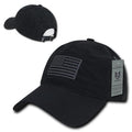Rapid Dominance Relaxed 6 Panel Ripstop USA Flag Dad Hats Caps-USA-Black-