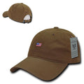 Rapid Dominance Cotton Polo USA American Flag Small Stamp Baseball Dad Caps Hats-Coyote-