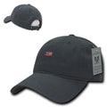 Rapid Dominance Cotton Polo USA American Flag Small Stamp Baseball Dad Caps Hats-Dark Grey-