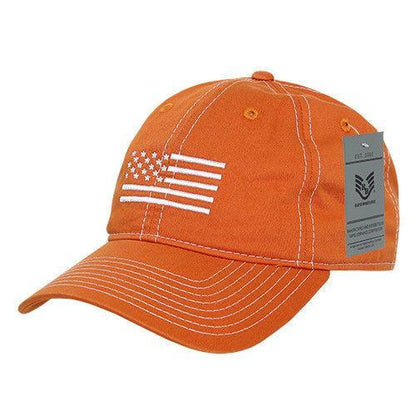 Rapid Dominance USA Flag Embroidered Patriotic Relaxed Baseball Caps Hats Unisex-Black-