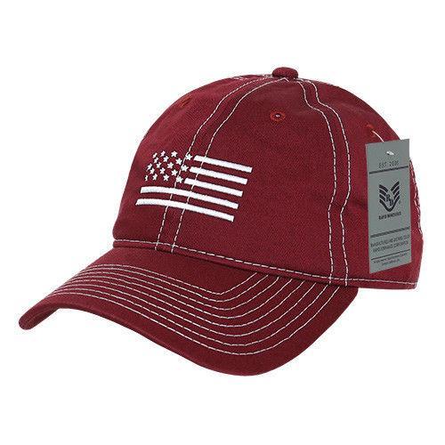 Rapid Dominance USA Flag Embroidered Patriotic Relaxed Baseball Caps Hats Unisex-Black-