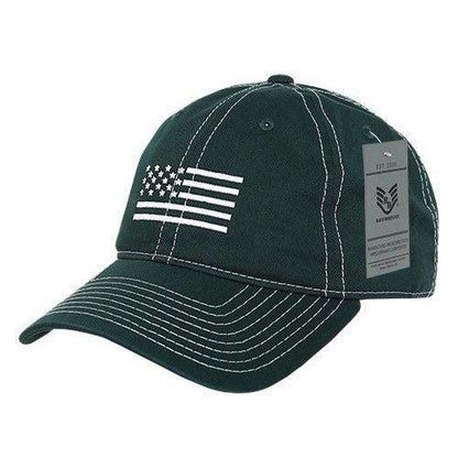 Rapid Dominance USA Flag Embroidered Patriotic Relaxed Baseball Caps Hats Unisex-Black-