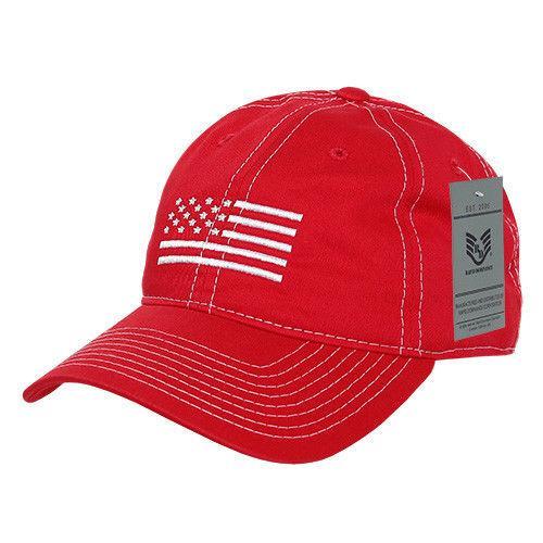 Rapid Dominance USA Flag Embroidered Patriotic Relaxed Baseball Caps Hats Unisex-Black-
