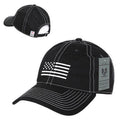 Rapid Dominance USA Flag Embroidered Patriotic Relaxed Baseball Caps Hats Unisex-Black-