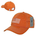 Rapid Dominance USA Flag Embroidered Patriotic Relaxed Baseball Caps Hats Unisex-Burnt Orange-