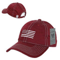 Rapid Dominance USA Flag Embroidered Patriotic Relaxed Baseball Caps Hats Unisex-Cardinal-