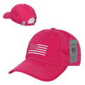 Rapid Dominance USA Flag Embroidered Patriotic Relaxed Baseball Caps Hats Unisex-Hot Pink-