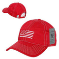 Rapid Dominance USA Flag Embroidered Patriotic Relaxed Baseball Caps Hats Unisex-Red-