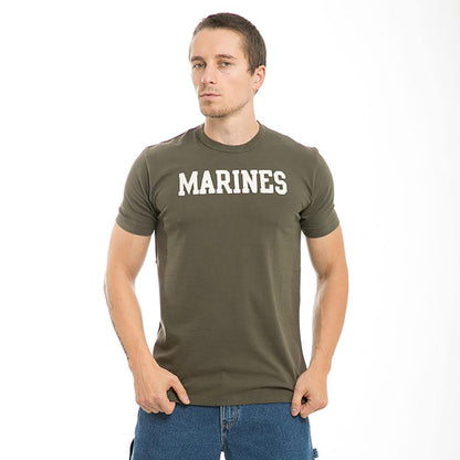 Rapid Felt Applique Military Air Force Navy Marine Navy Army T-Shirts Tees-Air Force - Heather Grey-Regular-Medium