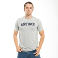 Rapid Felt Applique Military Air Force Navy Marine Navy Army T-Shirts Tees-Air Force - Heather Grey-Regular-Medium