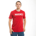 Rapid Felt Applique Military Air Force Navy Marine Navy Army T-Shirts Tees-Marine - Red-Regular-Medium