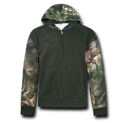 Rapid Hybricam Hunting Grey Bark Camouflage 2 Tone Zip Pullover Hoodie Jacket-Regular-Small-Grey Bark