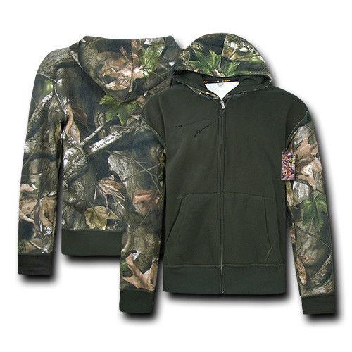 Rapid Hybricam Hunting Grey Bark Camouflage 2 Tone Zip Pullover Hoodie Jacket-Regular-Small-Grey Bark