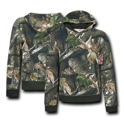 Rapid Hybricam Hunting Grey Bark Camouflage Drawstring Pullover Hoodie Jacket-Grey Bark-Regular-Small