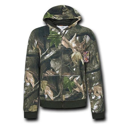 Rapid Hybricam Hunting Pullover Grey Bark Camouflage Full Zip Hoodie Jacket-Grey Bark-Regular-Small