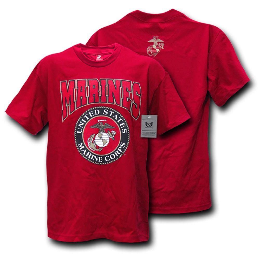 Rapid Dominance Military Air Force Marine Navy Army Law Enforcement T-Shirts Tees-Marine - cardinal-Regular-Small