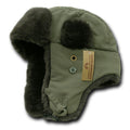 Rapid Dominance Winter Trapper Trooper Faux Fur Flap Caps Hats Aviator Hunting-Olive-Small/Medium-