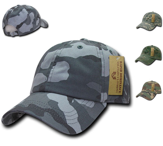 Rapid Dominance Relaxed Cotton Military Vintage Washed Polo Camo Camouflage Baseball Hats Caps!-Woodland Camouflage-