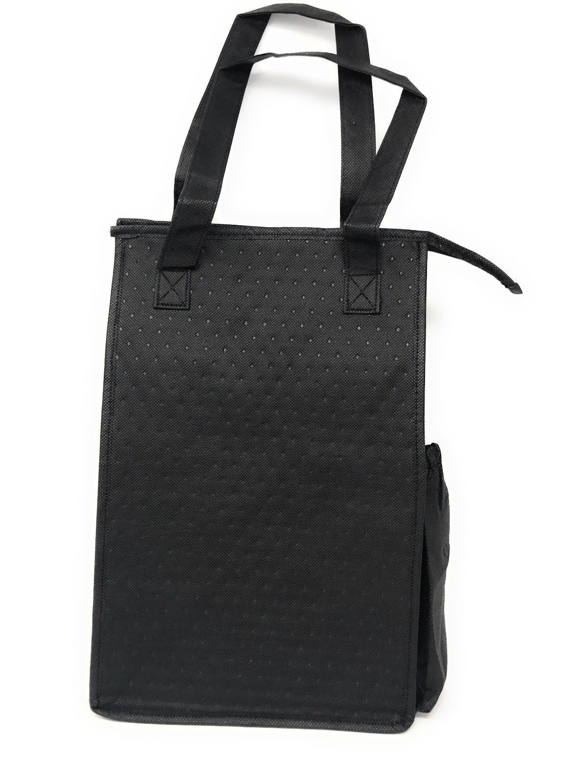 Thermo Insulated Lunch Cooler Bag Tote Thermo Lunch Cooler Picnic Beach-BLACK-