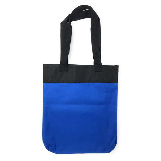 Reusable Grocery Shopping Totes Bags Travel Gym Sports Plain 14X15-Royal/Black-