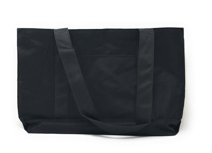 Reusable Grocery Shopping Totes Bags With Wide Bottom Gusset Black Plain-