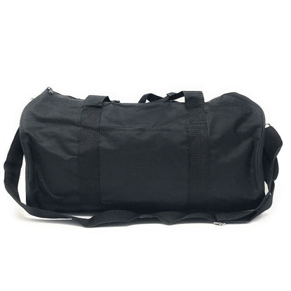 Roll Shape 18 inch Duffle Bag Travel Sports Gym School Carry On Luggage Shoulder Strap-Black-