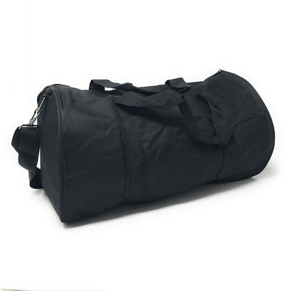 Roll Shape 18 inch Duffle Bag Travel Sports Gym School Carry On Luggage Shoulder Strap-Black-