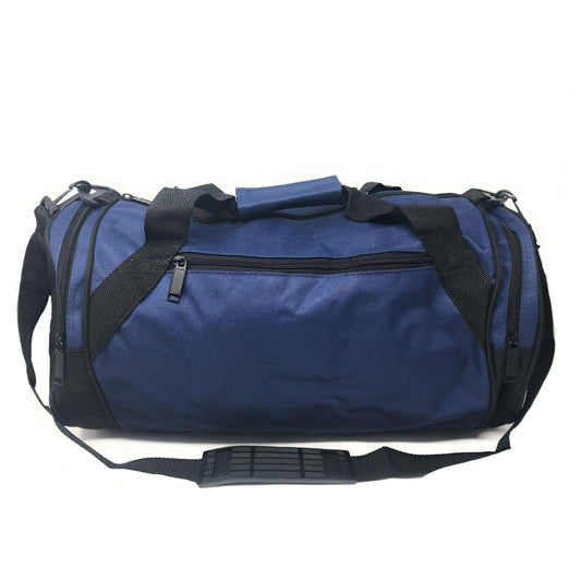Roll Round 18 Inch Duffle Bags Two Tone Travel Sports Gym Carry-On Luggage-Navy/Black-