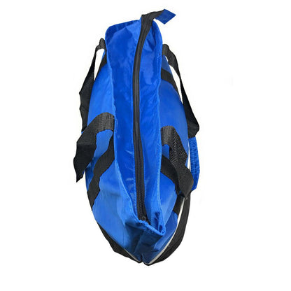 Large Big 18 x14inch Reusable Grocery Shopping Tote Bags Zippered Gym Sports School-Royal / Black-