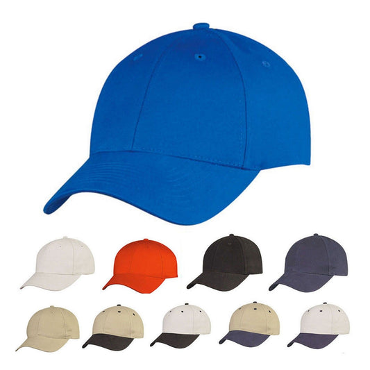 1 Dozen 6 Panel Low Crown Brushed Cotton Baseball Caps Hats Wholesale Bulk-