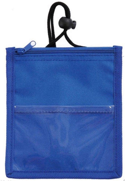 100 Conference Badges Id Card Holder Trade Show Badge Zipper Wholesale Bulk 5X6-ROYAL-