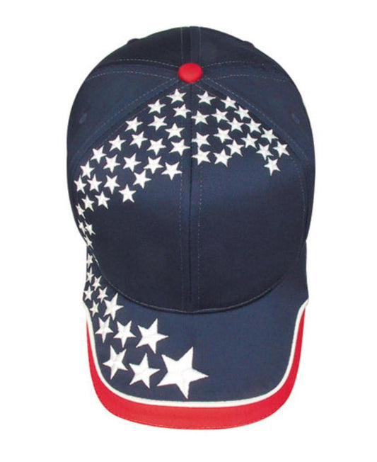 USA Flag American Patriotic 6 Panel Cotton Twill Hats Caps-