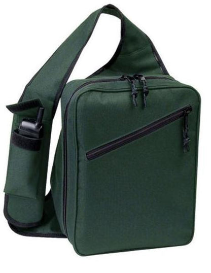 Zippered Sling Body Bag Backpack Rucksack School Work Travel 9-3/4inch x12-3/4inch-Black-