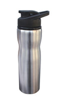 Sports Bottle Tumbler Cup Mug Stainless Steel Water Drinks Flip Open Lid 25oz-Silver-