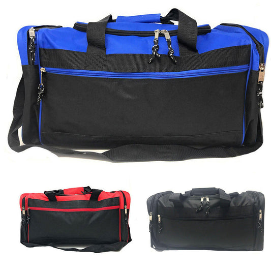 21inch Square Heavy Duty Duffle Bags Travel Sports School Gym Work Luggage Carry-On-Red/Black-