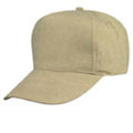 100% Cotton Canvas Stone Washed Pigment Dyed 5 Panel Baseball Caps Hats Khaki-KHAKI-