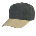 100% Cotton Canvas Stone Washed Pigment Dyed 5 Panel Baseball Caps Hats Khaki-KHAKI/CHARCOAL-