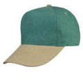 100% Cotton Canvas Stone Washed Pigment Dyed 5 Panel Baseball Caps Hats Khaki-KHAKI/GREEN-