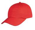 100% Cotton 6 Panel Low Crown Unstructured Baseball Hats Caps-RED-
