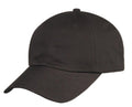 100% Cotton 6 Panel Low Crown Unstructured Baseball Hats Caps-BLACK-