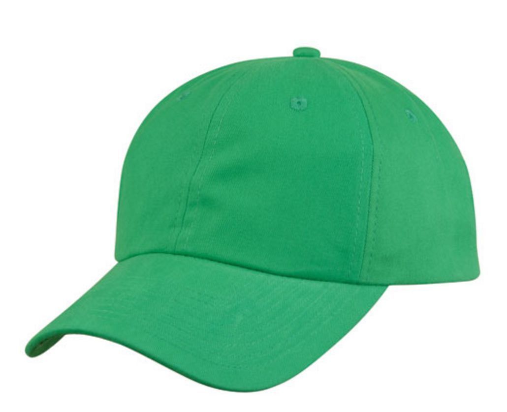 100% Cotton 6 Panel Low Crown Unstructured Baseball Hats Caps-KELLY-