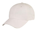 100% Cotton 6 Panel Low Crown Unstructured Baseball Hats Caps-WHITE-