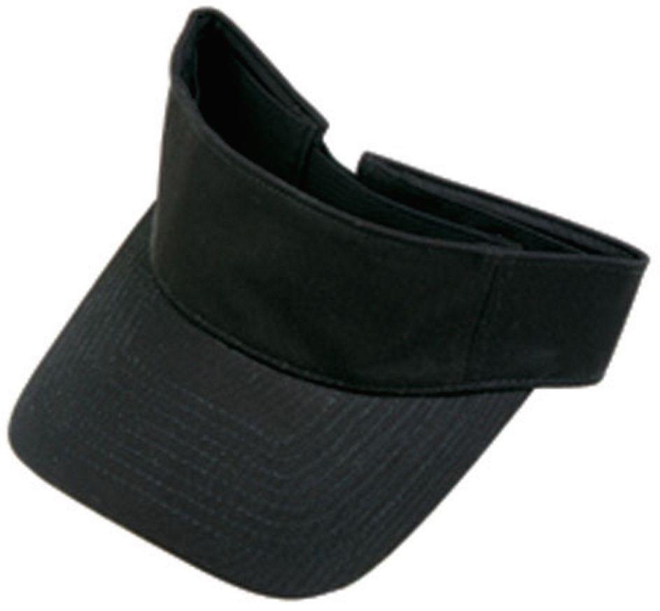Blank Plain Cotton Visors Sun Hats Caps Beach Golf Tennis Summer-BLACK-