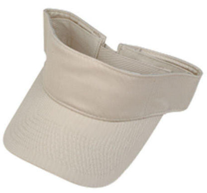 Blank Plain Cotton Visors Sun Hats Caps Beach Golf Tennis Summer-CREAM-