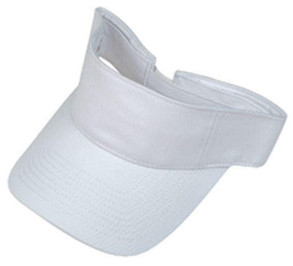 Blank Plain Cotton Visors Sun Hats Caps Beach Golf Tennis Summer-WHITE-