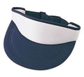 Wide Bill Sun Visors Caps Hats Summer Beach Sports Tennis Golf Men's Women's Unisex-Navy/White-