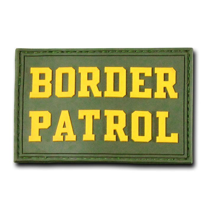 Tactical Operator Contracto 3X2 Rubber Patch Patches Rapdom-T90 - Border Patrol - Olive-