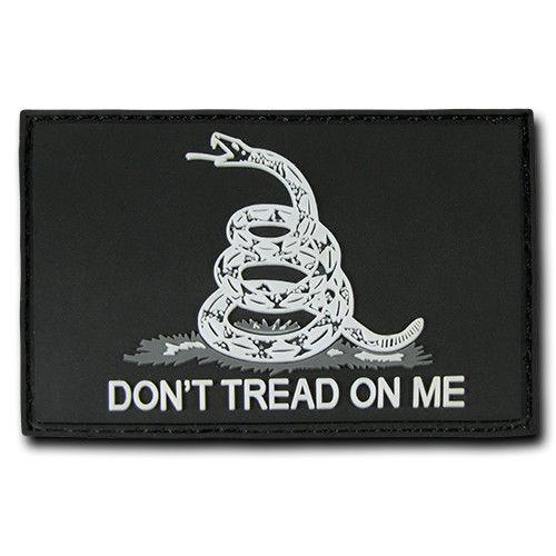 Tactical Operator Contracto 3X2 Rubber Patch Patches Rapdom-T90 - Gadsden Flag -Black-