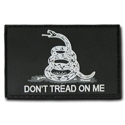 Tactical Operator Contracto 3X2 Rubber Patch Patches Rapdom-T90 - Gadsden Flag -Black-