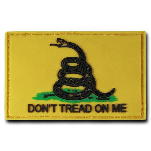 Tactical Operator Contracto 3X2 Rubber Patch Patches Rapdom-T90 -Gadsden Flag -Gold-
